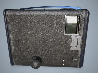 Vintage Brownie Camera Low-poly 3D model