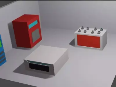 genarator room  Free low-poly 3D model