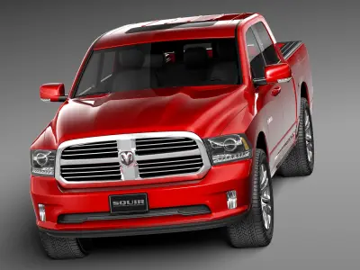Dodge Ram Crew Cab Sport 2013 3D model buy