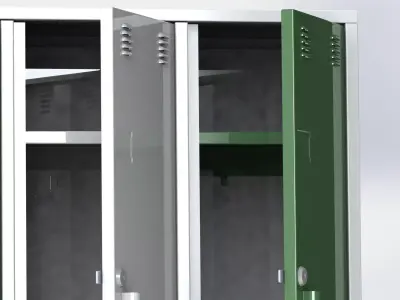 Industrial Sheet Metal Cabinet 3D Model  3D model