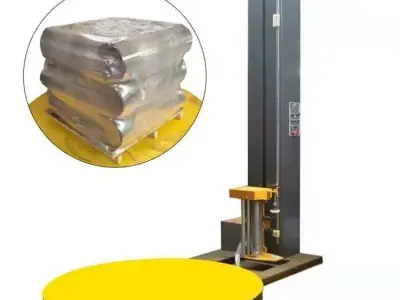 Automatic Pallet Wrapping Machine with Turntable 3D model