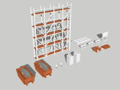 Construction  Site Accessories by Outland Models 3D Printable 3D print model