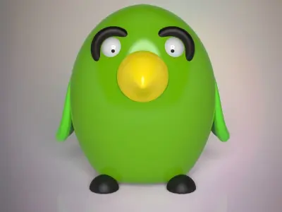 Cartoon bird 3D model get
