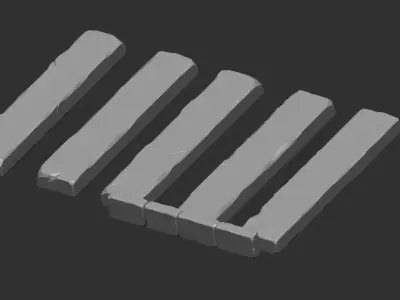 Rock Planks 3D model