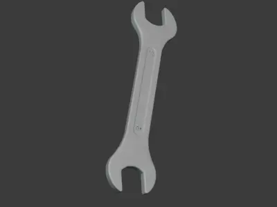 Wrench Low-poly 3D model order