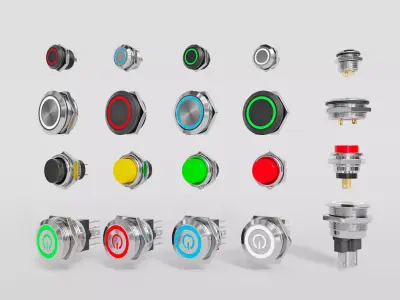 switch button 3D model purchase