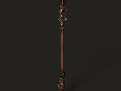 Combat Staff 03 V2 Low-poly 3D model