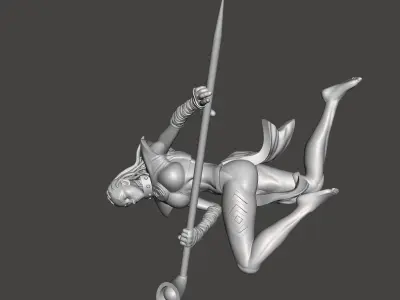 indigo 3d model with base ready for 3d printing STL  3D print model