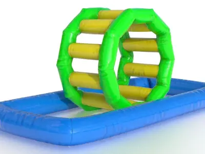 Modular inflatable water park ROLLER WALKER Low-poly 3D model