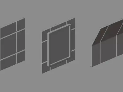 Heritage Transit Modular Subway Wall Kit Low-poly 3D model