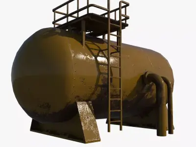 Oil Tank Low-poly 3D model get