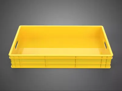 YELLOW PALLET WAREHOUSE STORAGE BOX TRAY CONTAINER SHELF TOOL 3D model