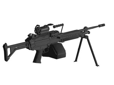 Ksp90 machine gun 3D model
