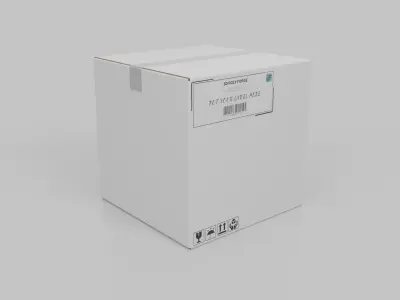 Premium White and Cube Box Trio – Rigged and Customizable 3D model
