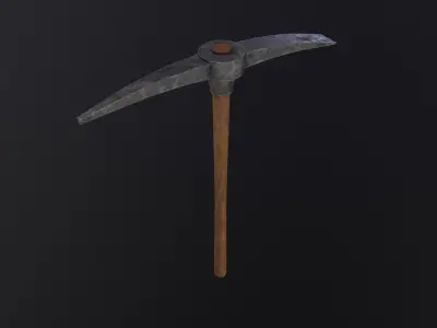 Old Pickaxe 3D Model Low-poly 3D model