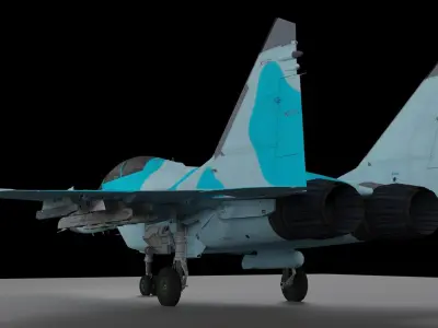 MIG35 Fighter jet Blender File Low-poly 3D model