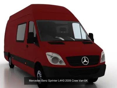 Mercedes Benz Sprinter L4H3 2009 Collection UK 3D Model Pack