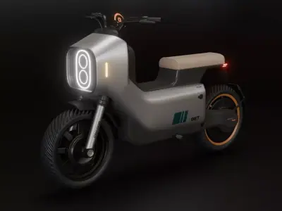Futuristic Electric bike - Mini EV Bike 3D model
