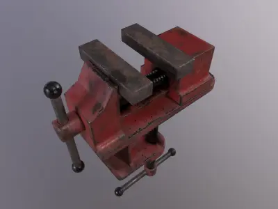 Worn Vice Low-poly 3D model