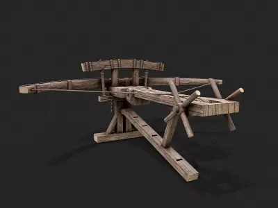 Medieval Siege Ballista Launcher 1  Low-poly 3D model
