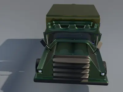 Box van truck 3d game Low-poly 3D model