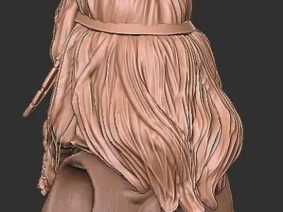 Goldmoon Mythic Legions Head and Staff 3D print model