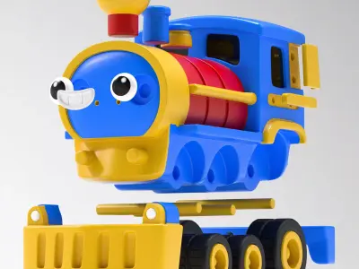 CHOO - Cartoon Toy Train 3D print model