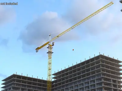 Construction Tower Crane Liebherr 3D model