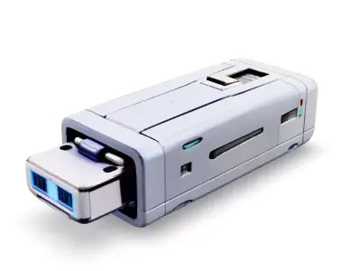 SciFi Futuristic USB Flash Drive Low-poly 3D model