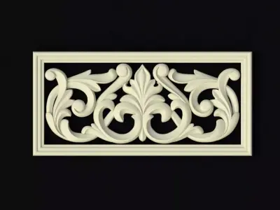 Central decor ornament for furniture 3D model 1145