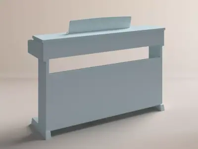 PIANO WHITE Low-poly 3D model