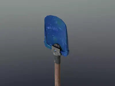 Shovel - Sapphire Low-poly 3D model