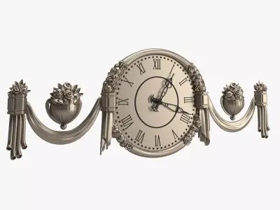 Clock 01 antique 3D model