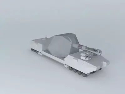 MPC Fireball - Mobile Plasma Cannon on the conveyor Mamut Free 3D model