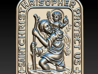 Saint Christopher  Pendant 3D print model