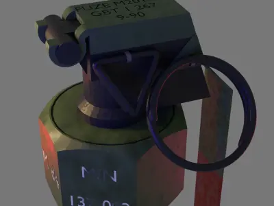 M84 Stun Grenade Low-poly 3D model