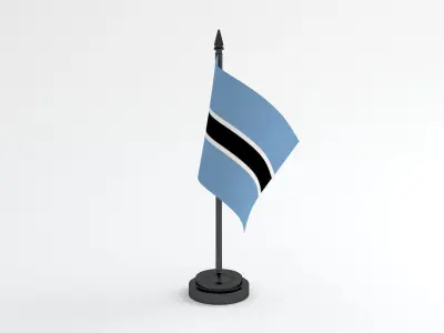 Table Flag  Botswana 3D model