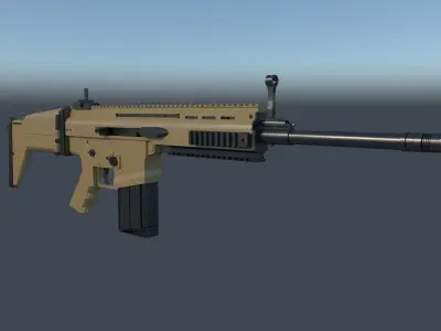 ICAR-H tan gun 3D model