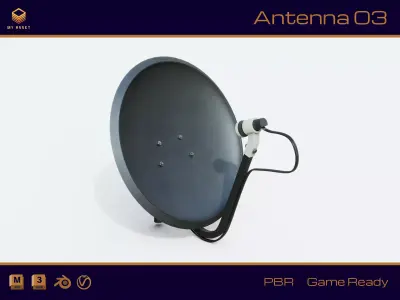 Antenna 03 Low-poly 3D model