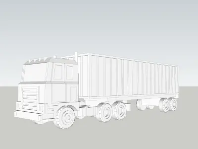 Container Truck Trailer by Outland Models Low-poly 3D model