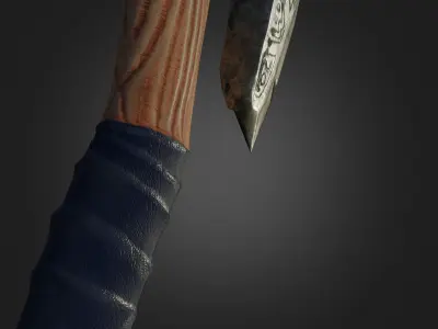 Stylized Game-Ready Axe Low-poly 3D model