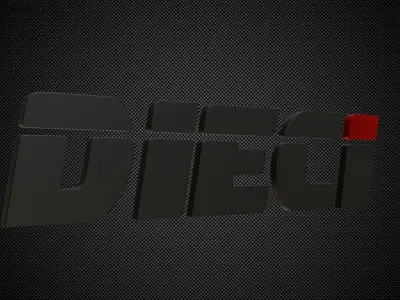 dieci logo 3D model