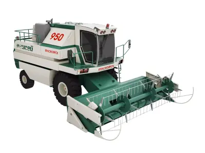  Harvester Low-poly 3D model