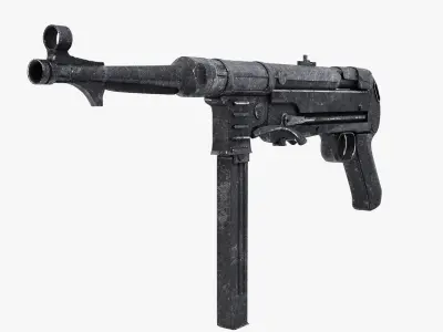 MP40 Submachine gun Low-poly 3D model get