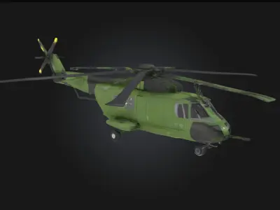 Camouflage Helicopter in Flight Stealth and Agility in the 3D model