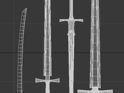 Sword Pack Low-poly 3D model order