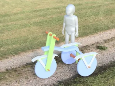 Skicycle kids bike concept 3D model