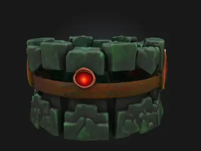  Mystic Well of Embers  Enchanted Crucible of Eternal Flame 3D model