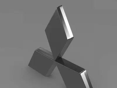 mitsubishi logo 3D model from CGTrader