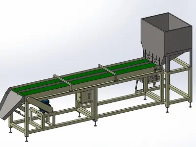 Conveyor with Hopper 3D model